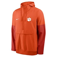 Veste à capuche Nike Orange Clemson Tigers Anorak demi-zip pour homme