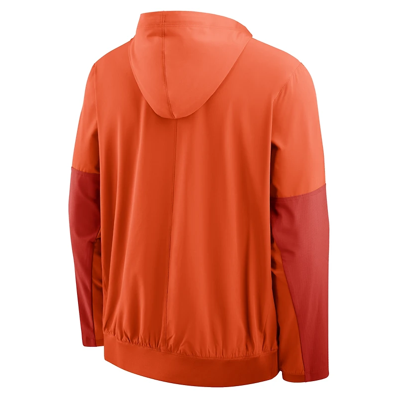 Veste à capuche Nike Orange Clemson Tigers Anorak demi-zip pour homme