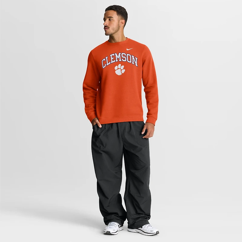 Men's Nike Orange Clemson Tigers Arch Pullover Sweatshirt