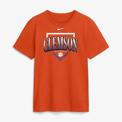 T-shirt Nike orange pour homme du club de baseball des Clemson Tigers