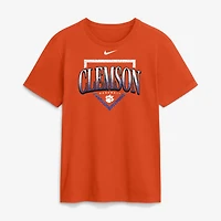 T-shirt Nike orange pour homme du club de baseball des Clemson Tigers
