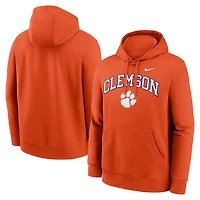 Sweat à capuche Nike Orange Clemson Tigers Club Fleece Arch pour homme