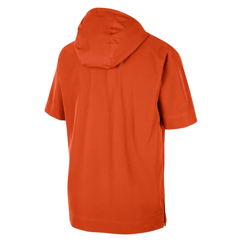 Veste à demi-glissière Nike Clemson Tigers Coaches pour homme orange