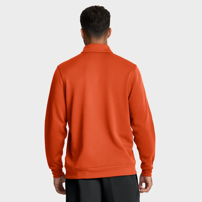 Men's Nike Orange Clemson Tigers Coaches Premium Dri-FIT Half-Zip Pullover
