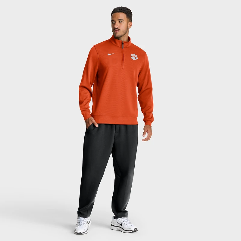 Men's Nike Orange Clemson Tigers Coaches Premium Dri-FIT Half-Zip Pullover