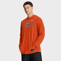 T-shirt à capuche manches longues Nike Orange Clemson Tigers Dugout Dri-FIT pour homme
