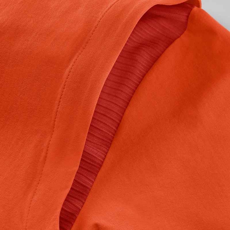Men's Nike Orange Clemson Tigers Dugout Dri-FIT Quarter-Zip Long Sleeve Windshirt