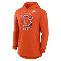 Men's Nike Orange Clemson Tigers Legacy Tri-Blend Dri-FIT Long Sleeve Hoodie T-Shirt