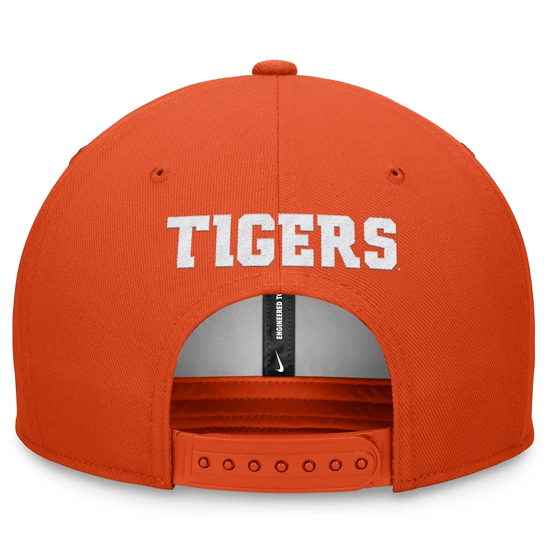 Casquette Snapback Nike Orange Clemson Tigers On-Field Pro Bill pour homme
