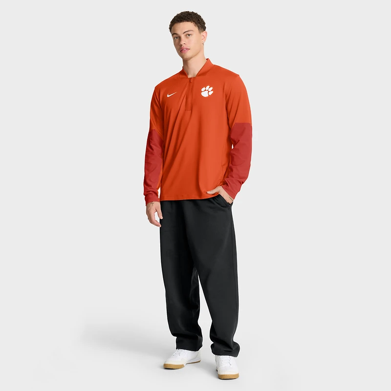 Men's Nike Orange Clemson Tigers One Goal Performance Half-Zip Pullover
