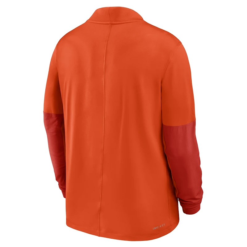Pull Nike orange One Goal Performance à demi-zip pour homme des Tigers de Clemson