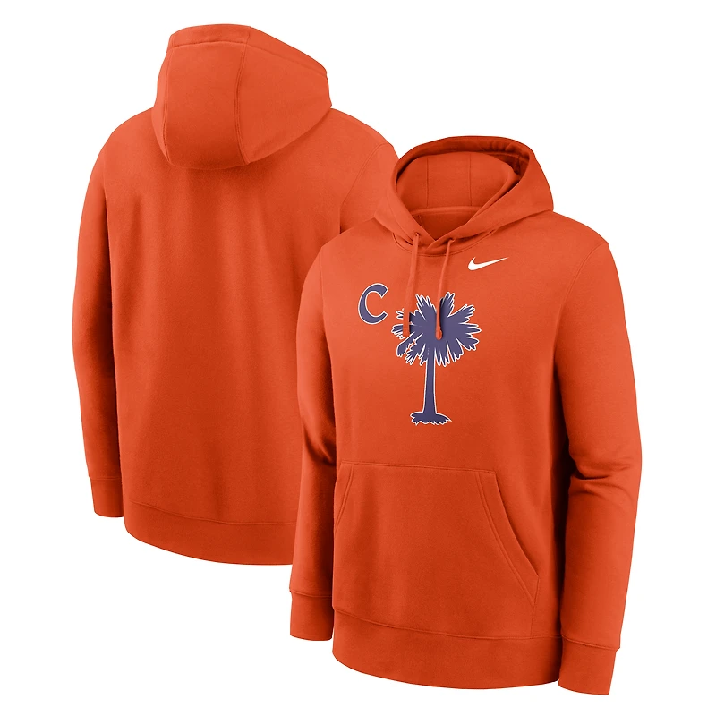 Men's Nike Orange Clemson Tigers Palmetto C Club Fleece Pullover Hoodie