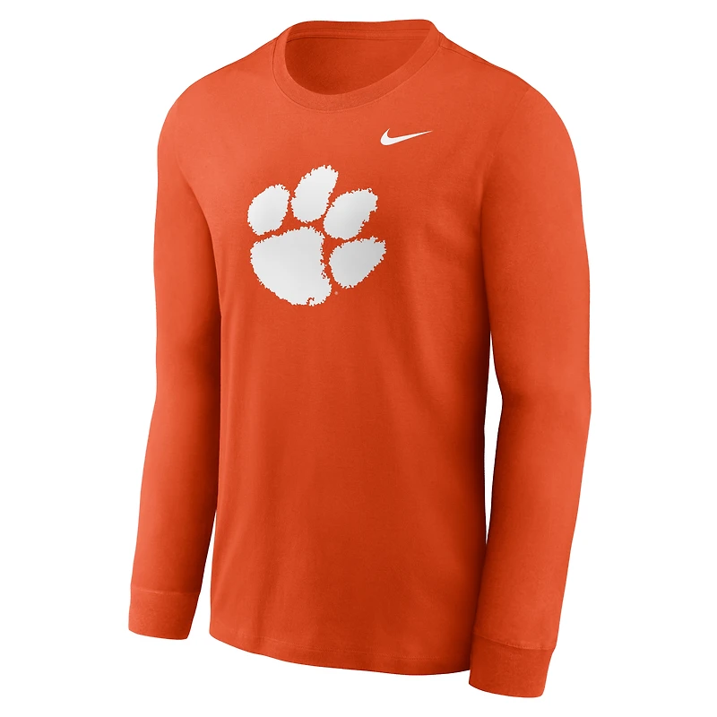Men's Nike Clemson Tigers Primary Logo Long Sleeve T-Shirt