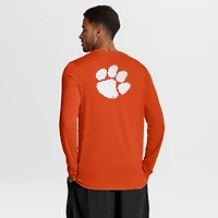 Men's Nike Orange Clemson Tigers Primetime Campus 2-Hit Legend Dri-FIT Long Sleeve T-Shirt
