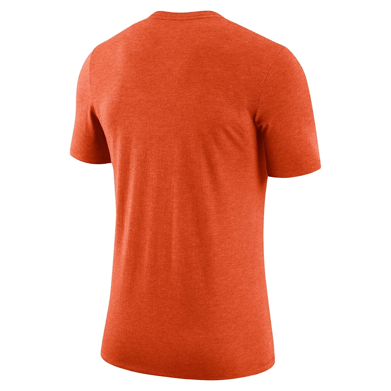T-shirt rétro tri-mélange Nike Orange Clemson Tigers pour homme