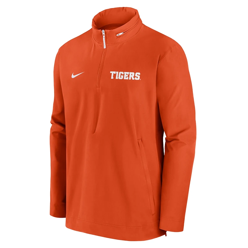 Men's Nike Orange Clemson Tigers Sideline Coaches Lightweight Quarter-Zip Jacket