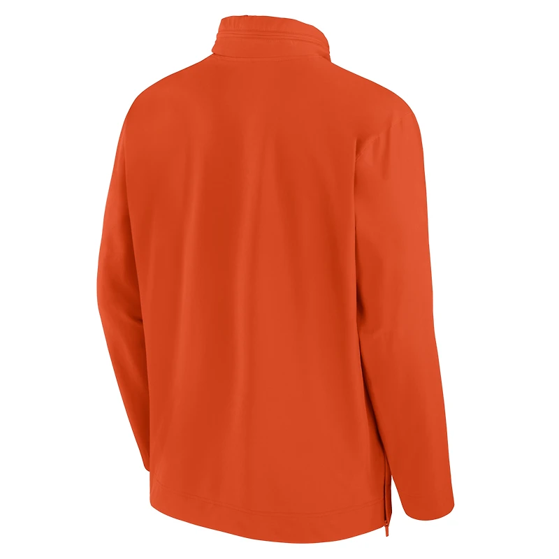 Men's Nike Orange Clemson Tigers Sideline Coaches Lightweight Quarter-Zip Jacket