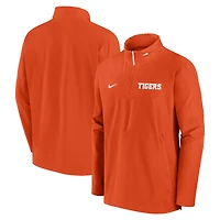 Men's Nike Orange Clemson Tigers Sideline Coaches Lightweight Quarter-Zip Jacket