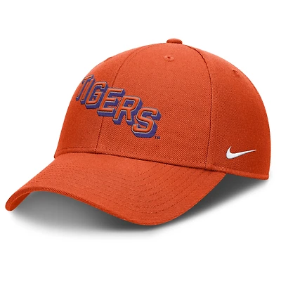 Casquette ajustable Nike orange Clemson Tigers Slanted Primetime Rise Performance pour homme