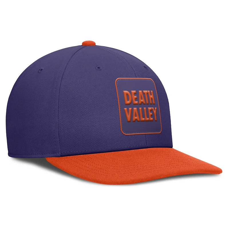 Men's Nike Purple/Orange Clemson Tigers 2025 Sideline Campus Pro Local Snapback Hat