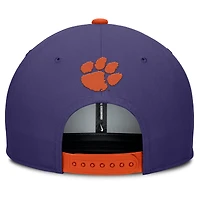 Casquette Nike violette/orange Clemson Tigers 2025 Sideline Campus Pro Local Snapback pour homme