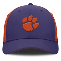 Casquette Nike Clemson Tigers 2025 Sideline Rise Local Performance Flex Violet/Orange pour homme