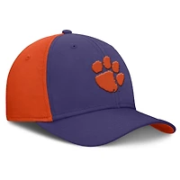 Casquette Nike Clemson Tigers 2025 Sideline Rise Local Performance Flex Violet/Orange pour homme