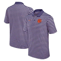 Men's Nike Purple/White Clemson Tigers Primetime Victory Striped Dri-FIT Polo