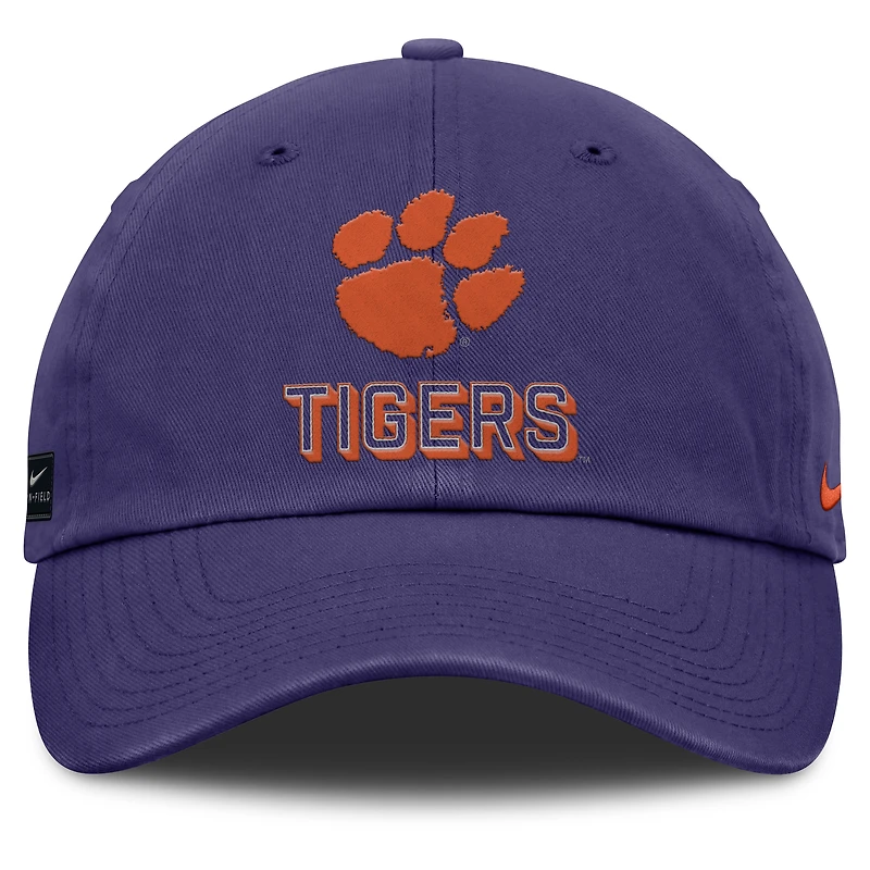 Men's Nike Purple Clemson Tigers 2025 On-Field Club Adjustable Hat