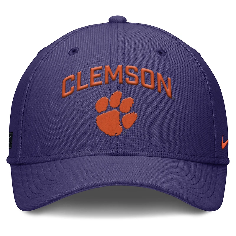 Men's Nike Purple Clemson Tigers 2025 On-Field Rise Performance Flex Hat