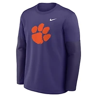 Men's Nike Purple Clemson Tigers 2025 Sideline Coach Therma-FIT Long Sleeve T-Shirt