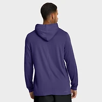 T-shirt à capuche et manches longues Nike violet Clemson Tigers 2025 Sideline Dri-FIT pour homme