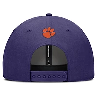 Men's Nike Purple Clemson Tigers 2025 Sideline Rise Practice Adjustable Hat