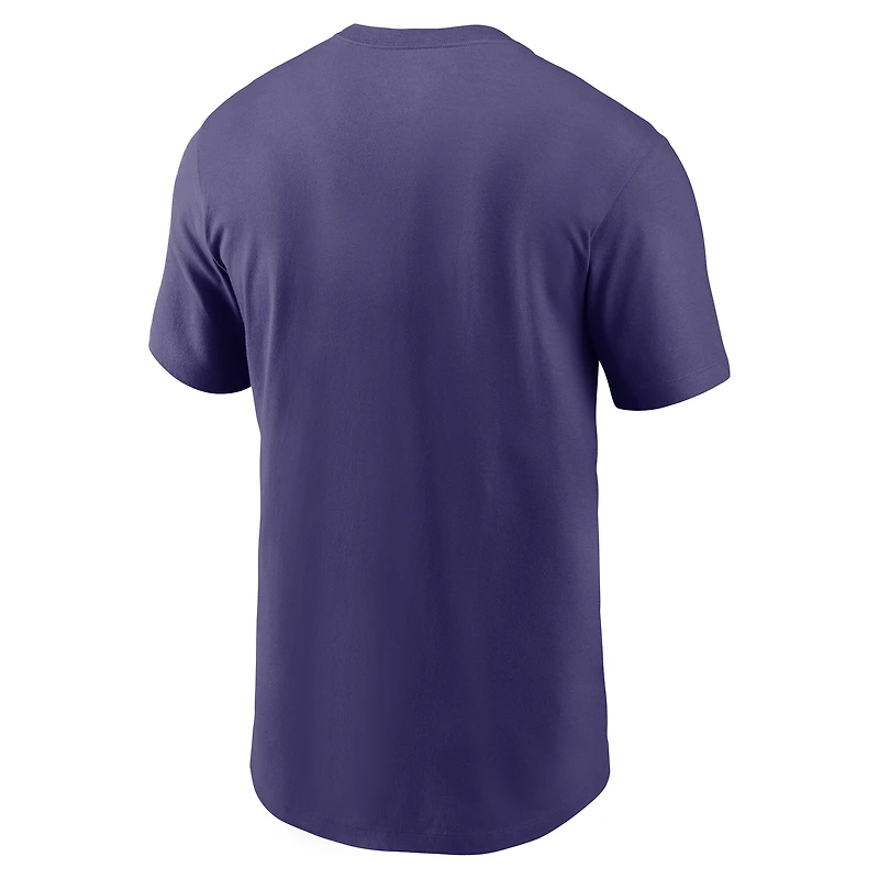 Men's Nike Purple Clemson Tigers Campus Football Helmet T-Shirt