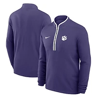 Men's Nike Purple Clemson Tigers Courtside Victory Dri-FIT Half-Zip Pullover