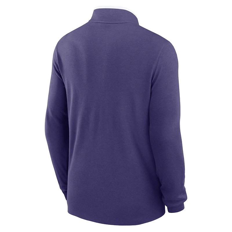Men's Nike Purple Clemson Tigers Courtside Victory Dri-FIT Half-Zip Pullover