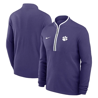 Men's Nike Purple Clemson Tigers Courtside Victory Dri-FIT Half-Zip Pullover