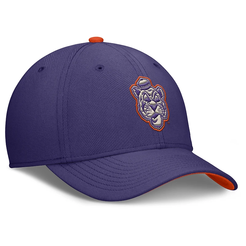 Men's Nike Purple Clemson Tigers Legacy Rise Performance Flex Hat