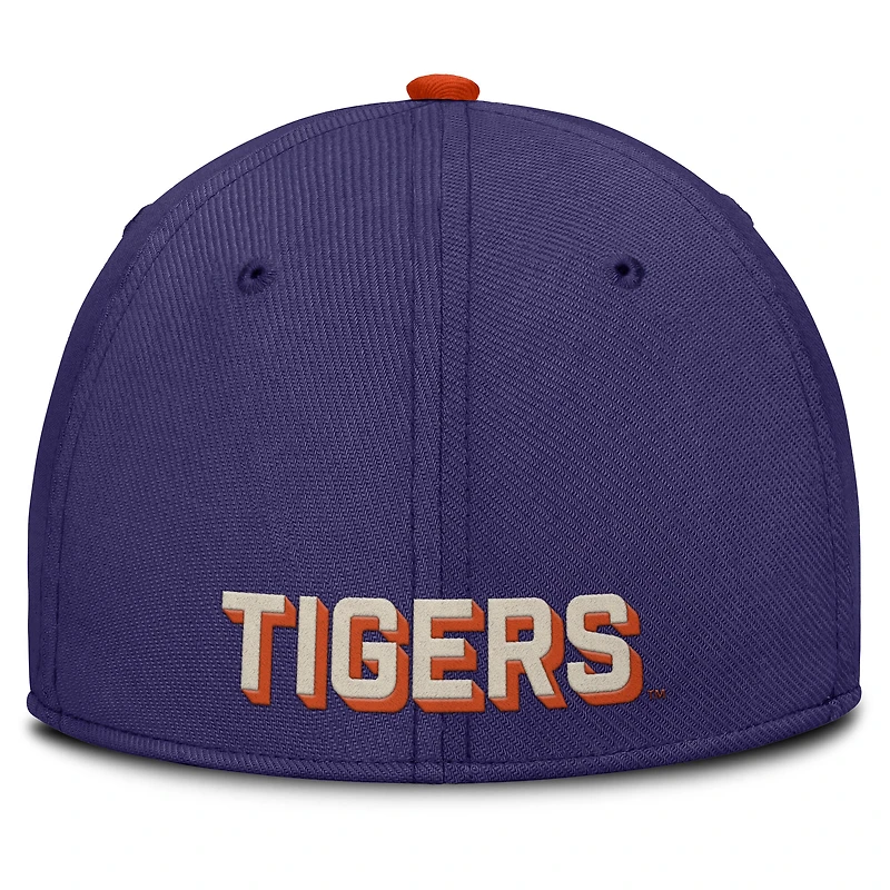 Men's Nike Purple Clemson Tigers Legacy Rise Performance Flex Hat