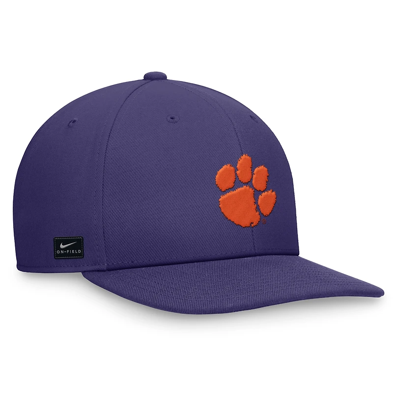 Men's Nike Purple Clemson Tigers On-Field Pro Bill Snapback Hat