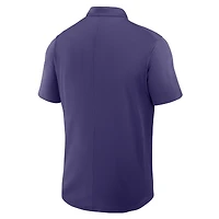 Polo Nike violet Clemson Tigers Primetime Victory Primary Logo Performance pour homme