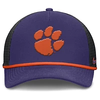 Men's Nike Purple Clemson Tigers Rise Primetime Trucker Adjustable Hat