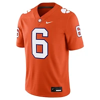 Men's Nike Tyler Brown Orange Clemson Tigers NIL Football Game Jersey