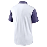 Men's Nike White/Purple Clemson Tigers Athletic Prep Alt Logo Vapor Dri-FIT Polo