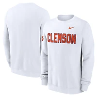 Sweat-shirt Nike blanc Clemson Tigers 2024 Sideline Dabo pour homme