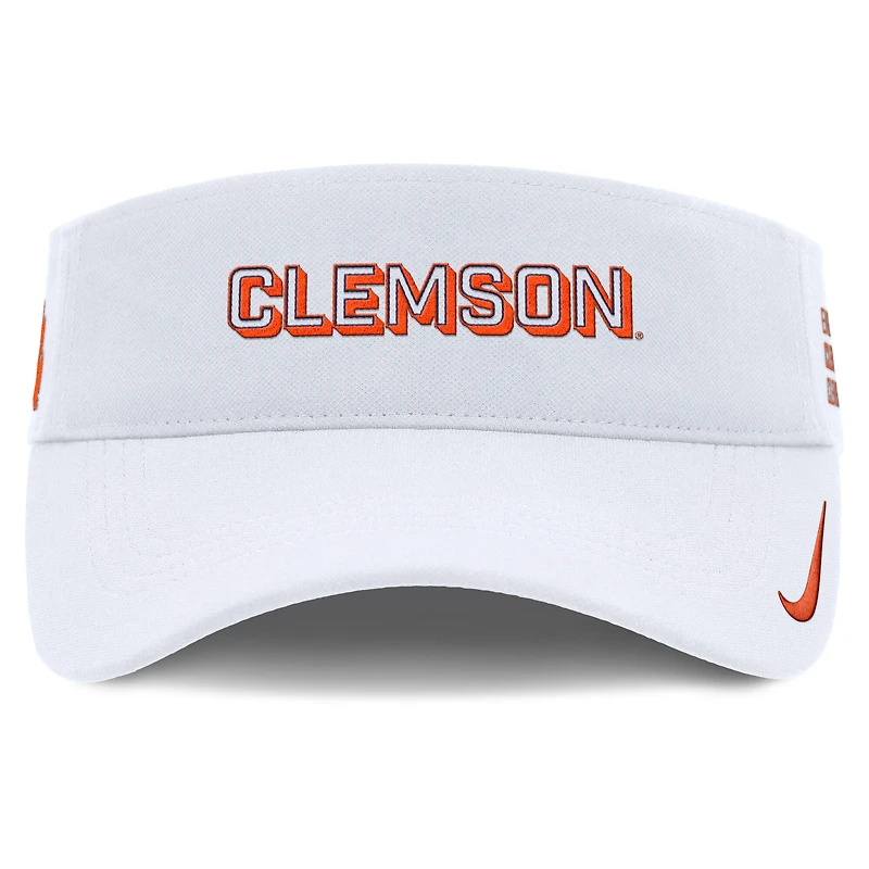 Visière ajustable Nike blanche Clemson Tigers 2025 pour homme