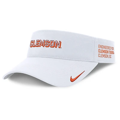 Visière ajustable Nike blanche Clemson Tigers 2025 pour homme