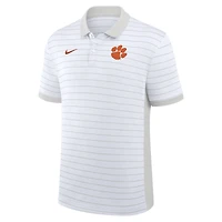 Men's Nike White Clemson Tigers 2026 Early Season Coaches Sideline Victory Stripe Dri-FIT Polo