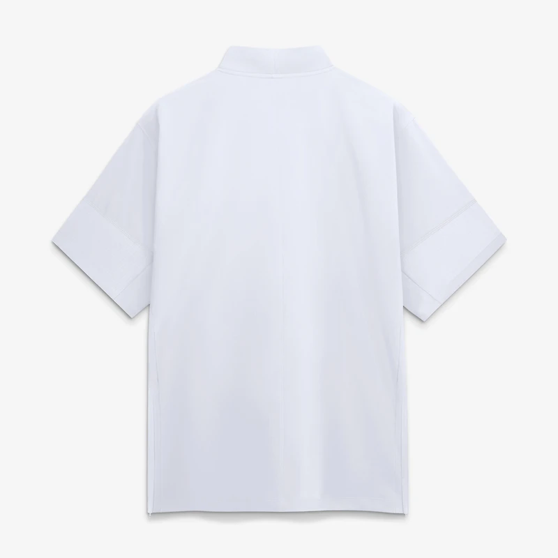 Veste d'entraîneur Nike blanche Clemson Tigers 2026 Sideline à manches courtes et fermeture éclair au quart pour homme