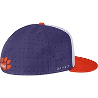 Casquette ajustée Nike Clemson Tigers Aero True Baseball Performance pour homme - Blanc